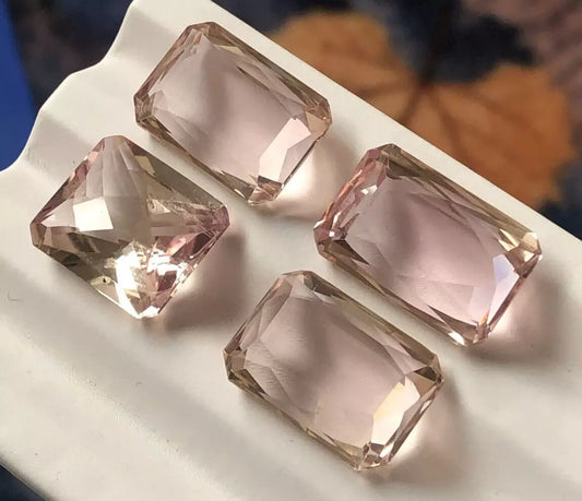 4 Pcs Natural Beautiful Kunzite Pink Color Loose Gemstone from Afghanistan