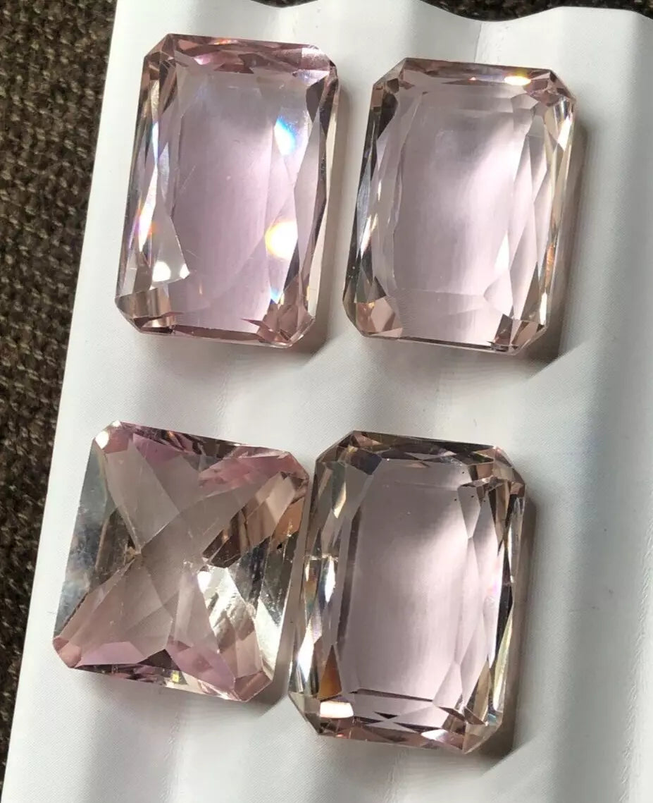 4 Pcs Natural Beautiful Kunzite Pink Color Loose Gemstone from Afghanistan