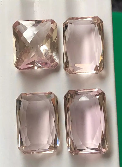 4 Pcs Natural Beautiful Kunzite Pink Color Loose Gemstone from Afghanistan