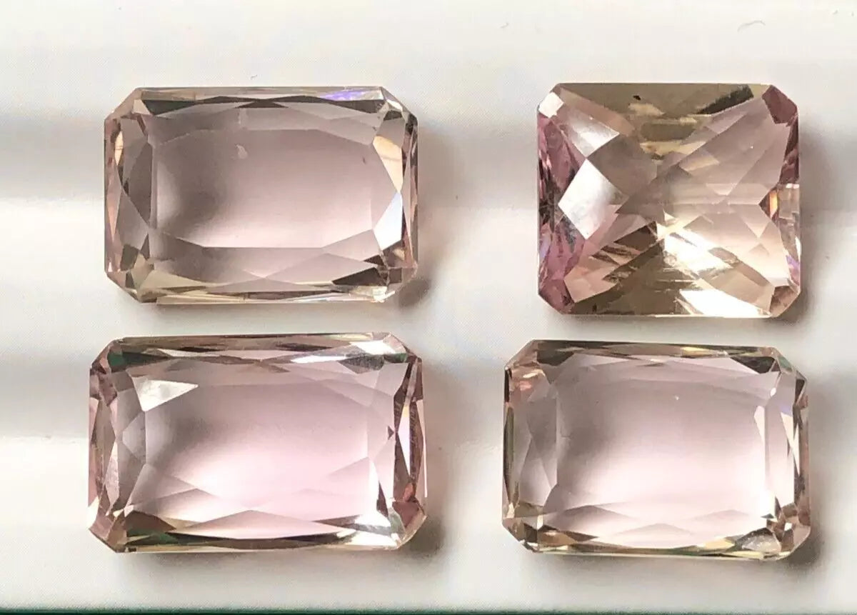 4 Pcs Natural Beautiful Kunzite Pink Color Loose Gemstone from Afghanistan