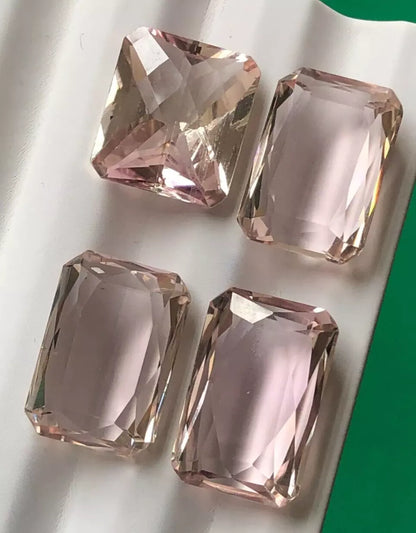 4 Pcs Natural Beautiful Kunzite Pink Color Loose Gemstone from Afghanistan