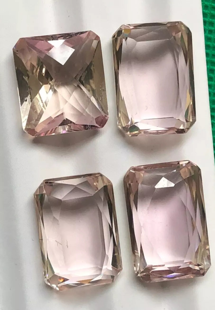 4 Pcs Natural Beautiful Kunzite Pink Color Loose Gemstone from Afghanistan